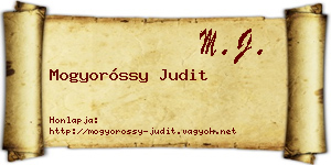 Mogyoróssy Judit névjegykártya