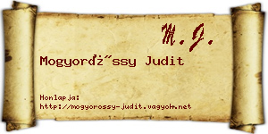Mogyoróssy Judit névjegykártya