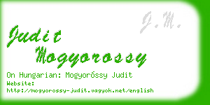 judit mogyorossy business card